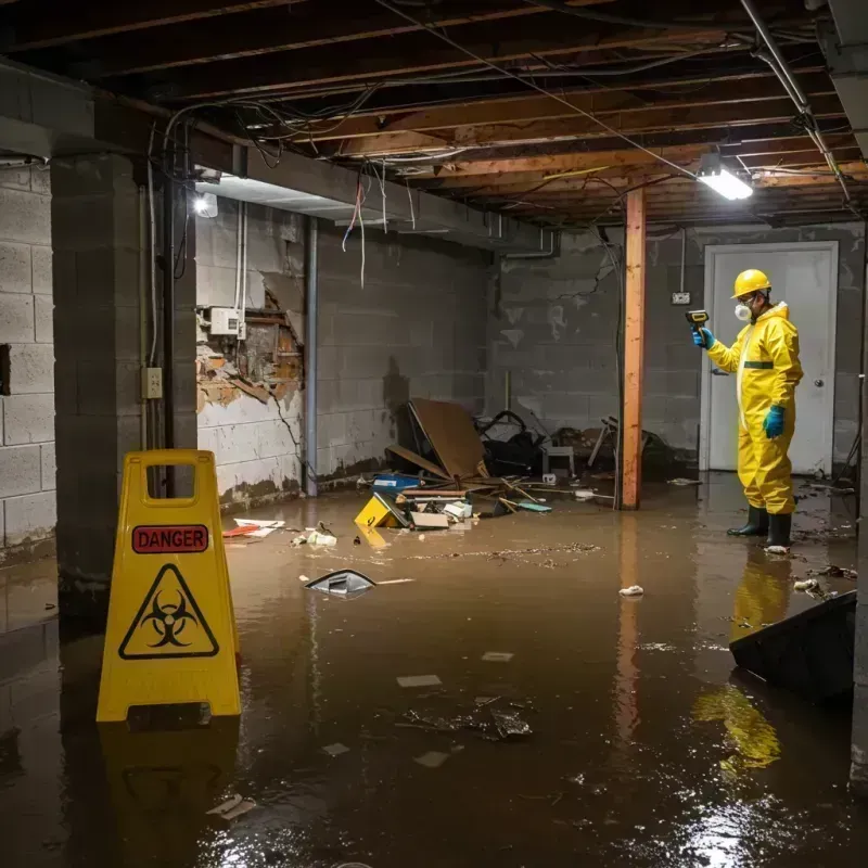 Flooded Basement Electrical Hazard in Byers, CO Property